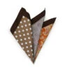 100% Silk Pocket Square Tan Polka Dots With Orange Paisleys 12.5in -Fashion Formal Wear Store 001 13 5a 28144.1609067499