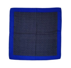 100% Silk Pocket Square - Navy & Royal Blue Petite Paisleys 12.5 X 12.5 -Fashion Formal Wear Store 040 3 97885.1606937944