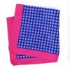 100% Silk Pocket Square - Royal Blue & Hot Pink Polka Dot 12.5in X 12.5in -Fashion Formal Wear Store 043 68730.1606901647