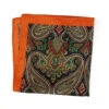 100% Silk Pocket Square - Orange With Navy & Green Paisleys 12.5 X 12.5 2 100% Silk Pocket Square - Orange With Navy & Green Paisleys 12.5 X 12.5 -Fashion Formal Wear Store 05 00536.1603164531