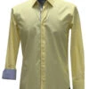 St. Cado Yellow Contrasting Blue Inner Cuff & Placket Fashion Shirt -Fashion Formal Wear Store 147 Y 79556.1594899400