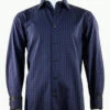 St. Cado Black & Navy Contrasting Cuff Trim Fit Fashion Shirt - Button Cuff -Fashion Formal Wear Store 157 navy orig 74860.1664051019