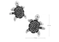 Enameled Black Turtle Cufflinks (V-CF-E168140B-S) 9 Enameled Black Turtle Cufflinks (V-CF-E168140B-S) -Fashion Formal Wear Store 168140a 95344.1580437113
