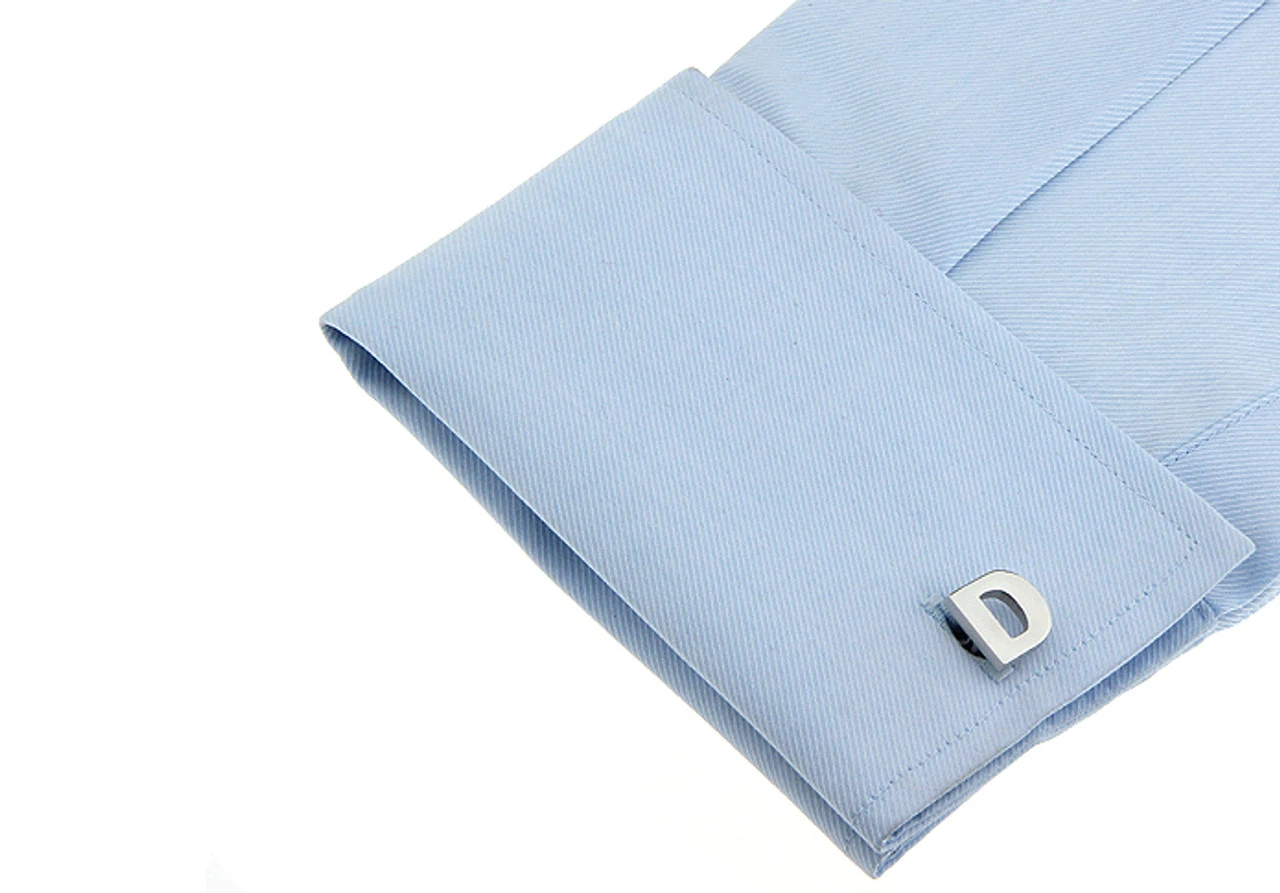Personalized Initial Cufflinks Letter D (V-CF-M7658S-LT-D) 4 Personalized Initial Cufflinks Letter D (V-CF-M7658S-LT-D) - Image 2
