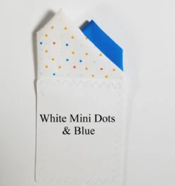 Two-Tone White Dots & Blue 100% Cotton Pre-Folded Pocket Square Insert 8 Two-Tone White Dots & Blue 100% Cotton Pre-Folded Pocket Square Insert -Fashion Formal Wear Store 2 tone white dots Blue 50600.1683489443