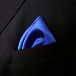 Antonio Ricci 2-in-1 Pouf Round Pocket Square - Light Blue Trim On Royal -Fashion Formal Wear Store 20200125 130433 17958.1674683465