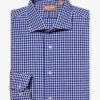 Gitman Bros. 100% Blue Gingham Cotton Wide Spread Collar Dress Shirt -Fashion Formal Wear Store 210 41 WSD 2 42909.1527835450