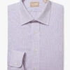 Gitman Bros. 100% Cotton Lavender Mini Check Dress Shirt