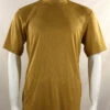 Bassiri Short Sleeve Mock Neck Ribbed Jersey Knit Tee - Gold -Fashion Formal Wear Store 218 gold orig 79177.1592548949