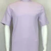 Bassiri Short Sleeve Mock Neck Ribbed Jersey Knit Tee - Lilac -Fashion Formal Wear Store 218 lilac orig 27537.1592550119