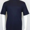 Bassiri Short Sleeve Mock Neck Ribbed Jersey Knit Tee - Navy Blue -Fashion Formal Wear Store 218 navy 1 orig 08457.1592550699