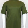 Bassiri Short Sleeve Mock Neck Ribbed Jersey Knit Tee - Olive Green -Fashion Formal Wear Store 218 olive orig 61191.1592550999
