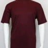 Bassiri Short Sleeve Mock Neck Ribbed Jersey Knit Tee - Burgundy Plum 1 Bassiri Short Sleeve Mock Neck Ribbed Jersey Knit Tee - Burgundy Plum -Fashion Formal Wear Store 218 plum orig 26273.1592547538