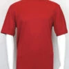Bassiri Short Sleeve Mock Neck Ribbed Jersey Knit Tee - Red -Fashion Formal Wear Store 218 red orig 41898.1592552074