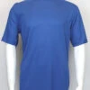 Bassiri Short Sleeve Mock Neck Ribbed Jersey Knit Tee - Royal Blue