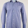 St. Cado Mini Blue Check Fashion Sport Shirt - Button Cuff 1 St. Cado Mini Blue Check Fashion Sport Shirt - Button Cuff -Fashion Formal Wear Store 248 1 orig 46756.1538767172