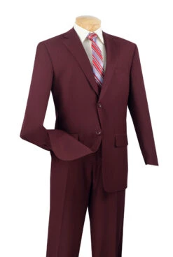 Vinci 2-Button Texture Weave Suit With Flat-Front Slacks - X-Long Sizes 9 Vinci 2-Button Texture Weave Suit With Flat-Front Slacks - X-Long Sizes -Fashion Formal Wear Store 2lk 1 burgundy 1 66657.1521664786