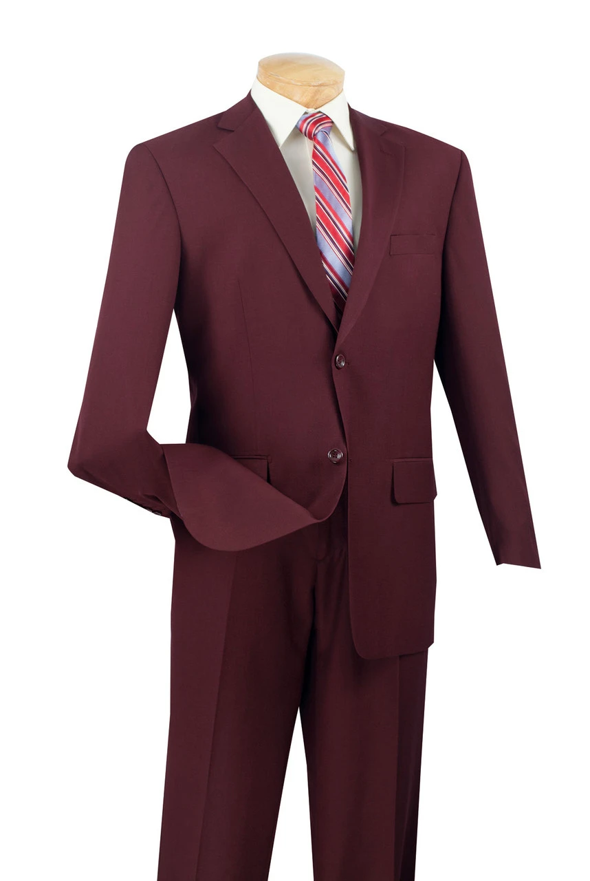 Vinci 2-Button Texture Weave Suit With Flat-Front Slacks - X-Long Sizes 5 Vinci 2-Button Texture Weave Suit With Flat-Front Slacks - X-Long Sizes - Image 3