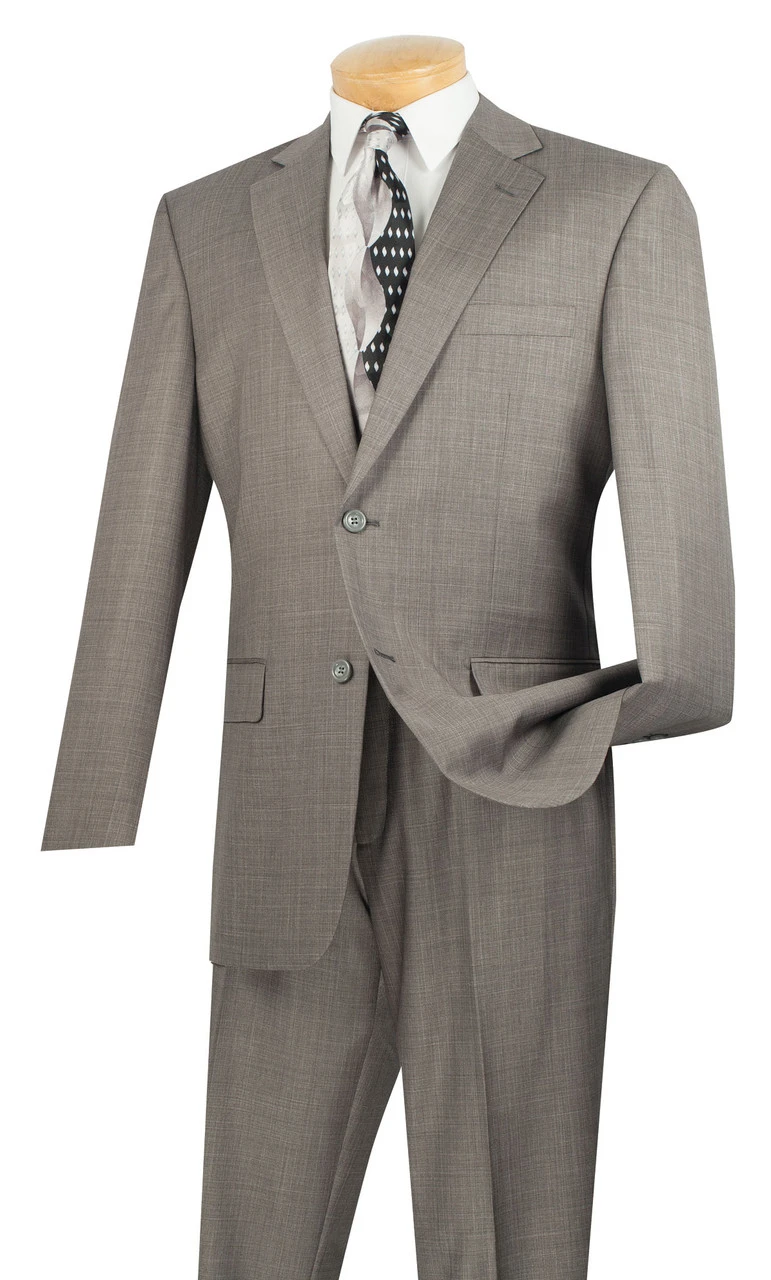 Vinci 2-Button Texture Weave Suit With Flat-Front Slacks - X-Long Sizes 7 Vinci 2-Button Texture Weave Suit With Flat-Front Slacks - X-Long Sizes - Image 5