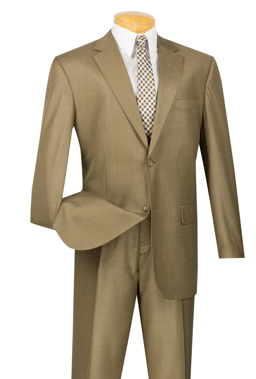 Vinci 2-Button Texture Weave Suit With Flat-Front Slacks - X-Long Sizes 4 Vinci 2-Button Texture Weave Suit With Flat-Front Slacks - X-Long Sizes - Image 2