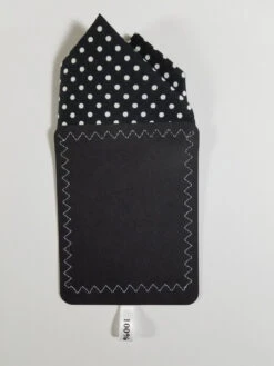 Small White Dots On Black 100% Cotton Pre-Folded Pocket Square Handkerchief Insert - 2 Point -Fashion Formal Wear Store 2p Black Dot 4 43159.1676402724