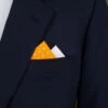 Two-Tone White Dots On Orange 100% Cotton Pre-Folded Pocket Square Insert -Fashion Formal Wear Store 2p Two tone orange Dot a 89093.1683490428