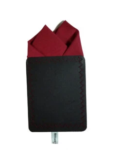 Burgundy 100% Cotton Pre-Folded Pocket Square Handkerchief Insert - 2 Point -Fashion Formal Wear Store 2pt burgundy 3 22230.1658256162