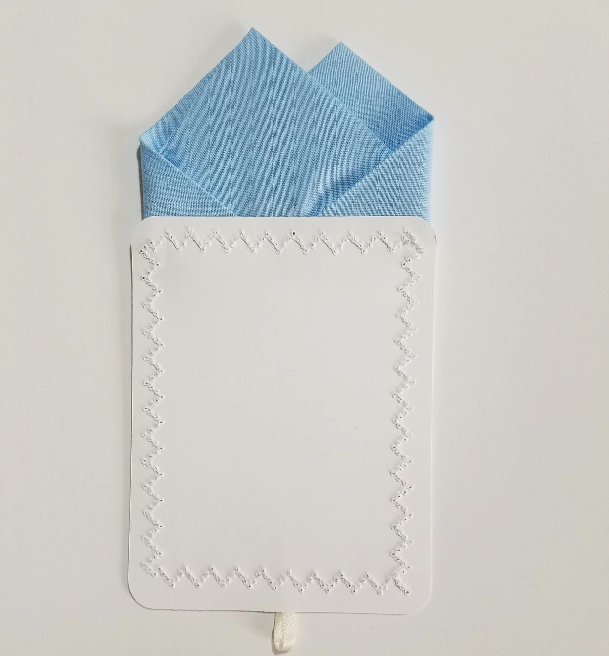 100% Light Blue Cotton Pre-Folded Pocket Square Handkerchief Insert - 2 Point 8 100% Light Blue Cotton Pre-Folded Pocket Square Handkerchief Insert - 2 Point - Image 6