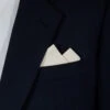 100% Ivory Cotton Pre-Folded Pocket Square Handkerchief Insert - 2 Point -Fashion Formal Wear Store 2pt solid ivory2 09941.1650124837