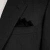 Black 100% Silk Pre-Folded Pocket Square Handkerchief Insert 1 Black 100% Silk Pre-Folded Pocket Square Handkerchief Insert -Fashion Formal Wear Store 3PT Black a 20442.1660249221