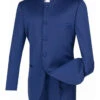 Lucci Banded Collar Fashion Suit - Blue -Fashion Formal Wear Store 5ht bl 22225.1533365231