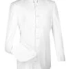 Lucci Banded Collar Fashion Suit - White -Fashion Formal Wear Store 5ht white 81395.1533365268