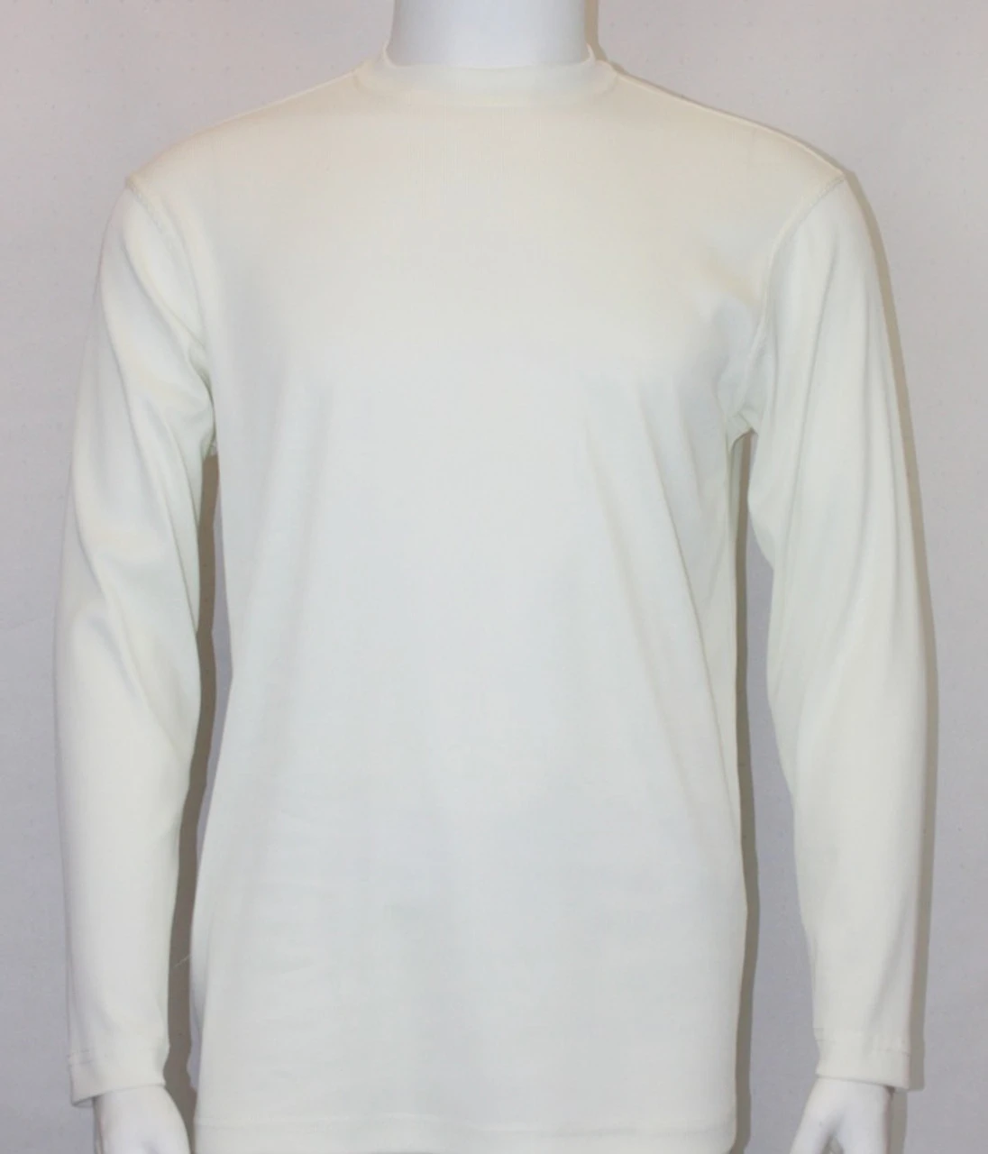 Bassiri Long Sleeve Ribbed Jersey Knit Tee - Ivory 3 Bassiri Long Sleeve Ribbed Jersey Knit Tee - Ivory