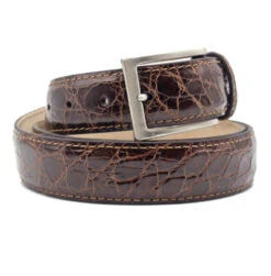 Zelli Genuine Caiman Crocodile Italian Dress Belt -Fashion Formal Wear Store 71 155 cg 73596.1675203691