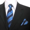 Antonia Silk Tie W/Pocket Square - Blue Multi Stripe 1 Antonia Silk Tie W/Pocket Square - Blue Multi Stripe -Fashion Formal Wear Store ACT 23412 38 27096.1542667579