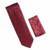 Antonia 100% Silk Tie W/Pocket Square - Dark Red Tone With Abstract Fan Design 1 Antonia 100% Silk Tie W/Pocket Square - Dark Red Tone With Abstract Fan Design -Fashion Formal Wear Store ACT WTH 835 70746.1674423672