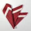 100% Silk Pocket Square - Red & Cream Polka Dot - 12in -Fashion Formal Wear Store ALPK DF20R 10494.1675375684