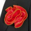 Antonio Ricci 2-in-1 Pouf Round Pocket Square - Gold Trim On Cherry Red 1 Antonio Ricci 2-in-1 Pouf Round Pocket Square - Gold Trim On Cherry Red -Fashion Formal Wear Store AR PKS 113 A 71573.1673929010