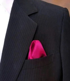 Antonio Ricci 2-in-1 Pouf Round Pocket Square - Black On Fuchsia Pink 8 Antonio Ricci 2-in-1 Pouf Round Pocket Square - Black On Fuchsia Pink -Fashion Formal Wear Store AR PKS HR 03 3 78003.1580244045