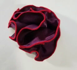 Antonio Ricci 2-in-1 Pouf Round Pocket Square - Red On Plum Purple 16 Antonio Ricci 2-in-1 Pouf Round Pocket Square - Red On Plum Purple -Fashion Formal Wear Store AR PKS HR 123 4 35032.1597096662