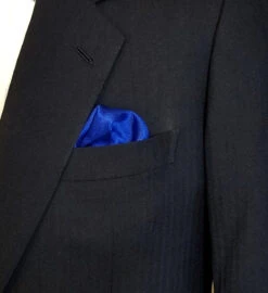 Antonio Ricci 2-in-1 Pouf Round Pocket Square - Royal Blue With Grey Trim 9 Antonio Ricci 2-in-1 Pouf Round Pocket Square - Royal Blue With Grey Trim -Fashion Formal Wear Store AR PKS HR 124 royal 02805.1619893290