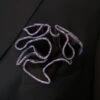 Antonio Ricci 2-in-1 Pouf Round Pocket Square - Purple Multi On Black 2 Antonio Ricci 2-in-1 Pouf Round Pocket Square - Purple Multi On Black -Fashion Formal Wear Store AR PKS HR 163 89286.1579472945