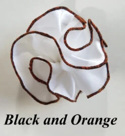 Antonio Ricci 2-in-1 Pouf Round Pocket Square - Black & Orange Blend On White 11 Antonio Ricci 2-in-1 Pouf Round Pocket Square - Black & Orange Blend On White -Fashion Formal Wear Store AR PKS HR 167 eb 69838.1596777174