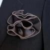 Antonio Ricci 2-in-1 Pouf Round Pocket Square - Tungsten Grey -Fashion Formal Wear Store AR PKS HR 18a 78445.1602131402