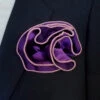 Antonio Ricci 2-in-1 Pouf Round Pocket Square - Pink On Dark Purple -Fashion Formal Wear Store AR PKS HR 205a 24748.1597266444