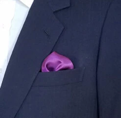 Antonio Ricci 2-in-1 Pouf Round Pocket Square - Light Gold On Purple 12 Antonio Ricci 2-in-1 Pouf Round Pocket Square - Light Gold On Purple -Fashion Formal Wear Store AR PKS HR 209 6 33215.1597351344