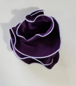 Antonio Ricci 2-in-1 Pouf Round Pocket Square -White On Dark Purple -Fashion Formal Wear Store AR PKS HR 259 4 10328.1597412277