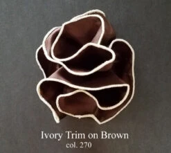 Antonio Ricci 2-in-1 Pouf Round Pocket Square - Ivory On Brown 12 Antonio Ricci 2-in-1 Pouf Round Pocket Square - Ivory On Brown -Fashion Formal Wear Store AR PKS HR 270 3 92561.1597899278