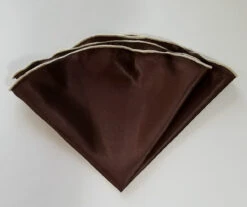 Antonio Ricci 2-in-1 Pouf Round Pocket Square - Ivory On Brown 10 Antonio Ricci 2-in-1 Pouf Round Pocket Square - Ivory On Brown -Fashion Formal Wear Store AR PKS HR 270 4 12197.1597899278