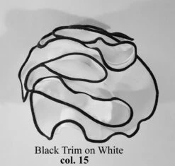 Antonio Ricci 2-in-1 Pouf Round Pocket Square - Black On White -Fashion Formal Wear Store AR PKS HR15 4 22127.1598007339